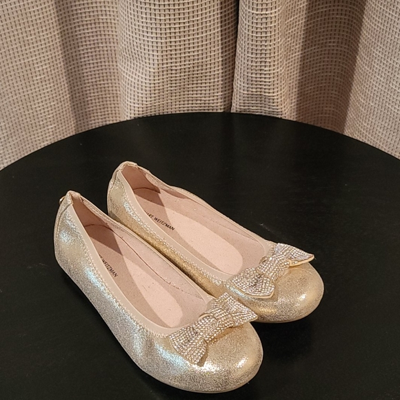 Kids Ballerina Gold Flats - Picture 3 of 3